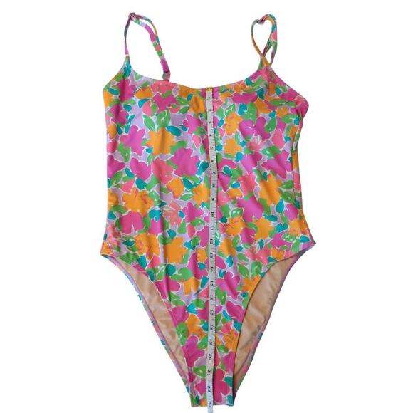 Cotton On Women's Floral-Print Cheeky One-Piece Swimsuit Size XL NWT - Picture 3 of 12